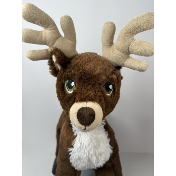 BUILD‎ A BEAR 18" Dasher Reindeer Christmas Plush Stuffed Animal, Green Eyes - Picture 2 of 9